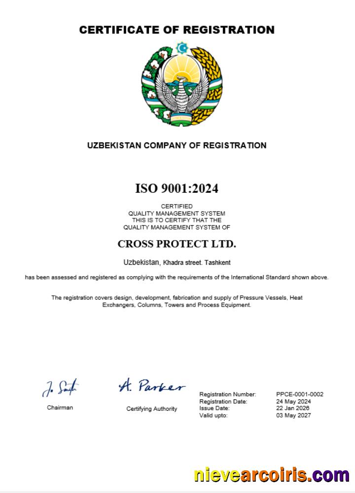 Uzbekistan business registration certificate
